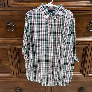NWT! Boys Janie and Jack Multicolor Plaid Button Down Shirt